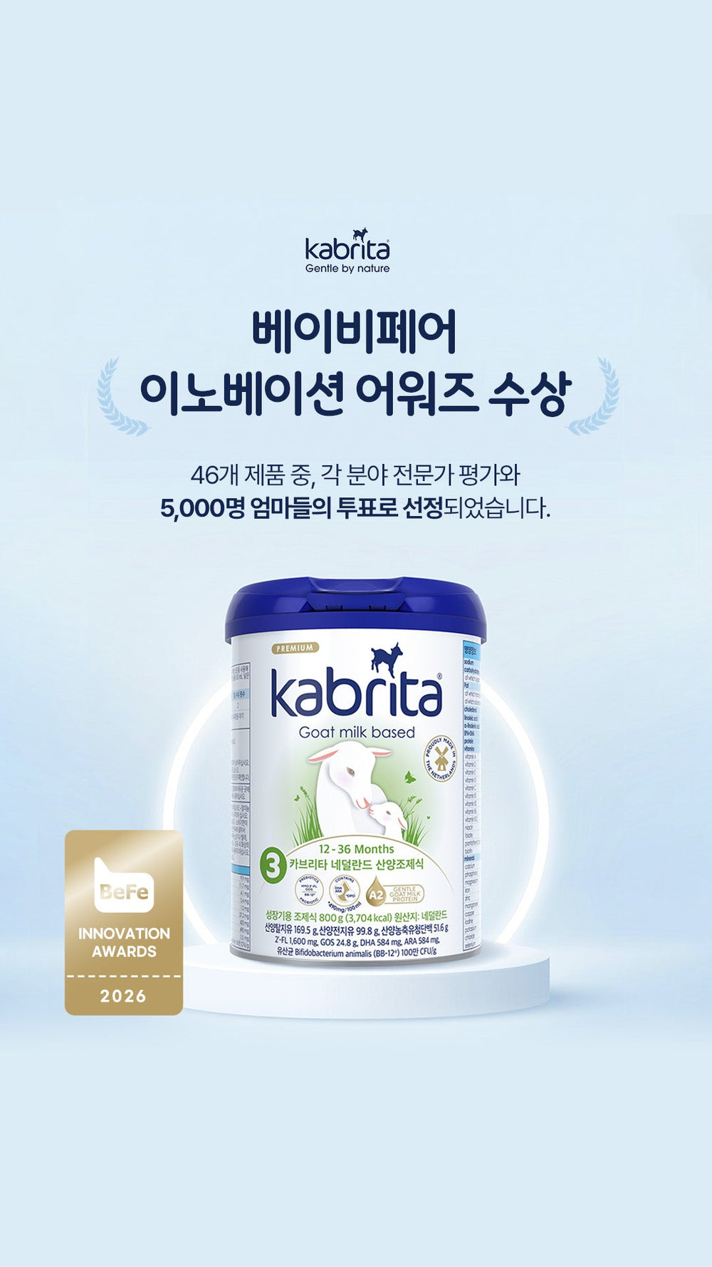 카브리타, 베이비페어 이노베이션 어워즈 수상